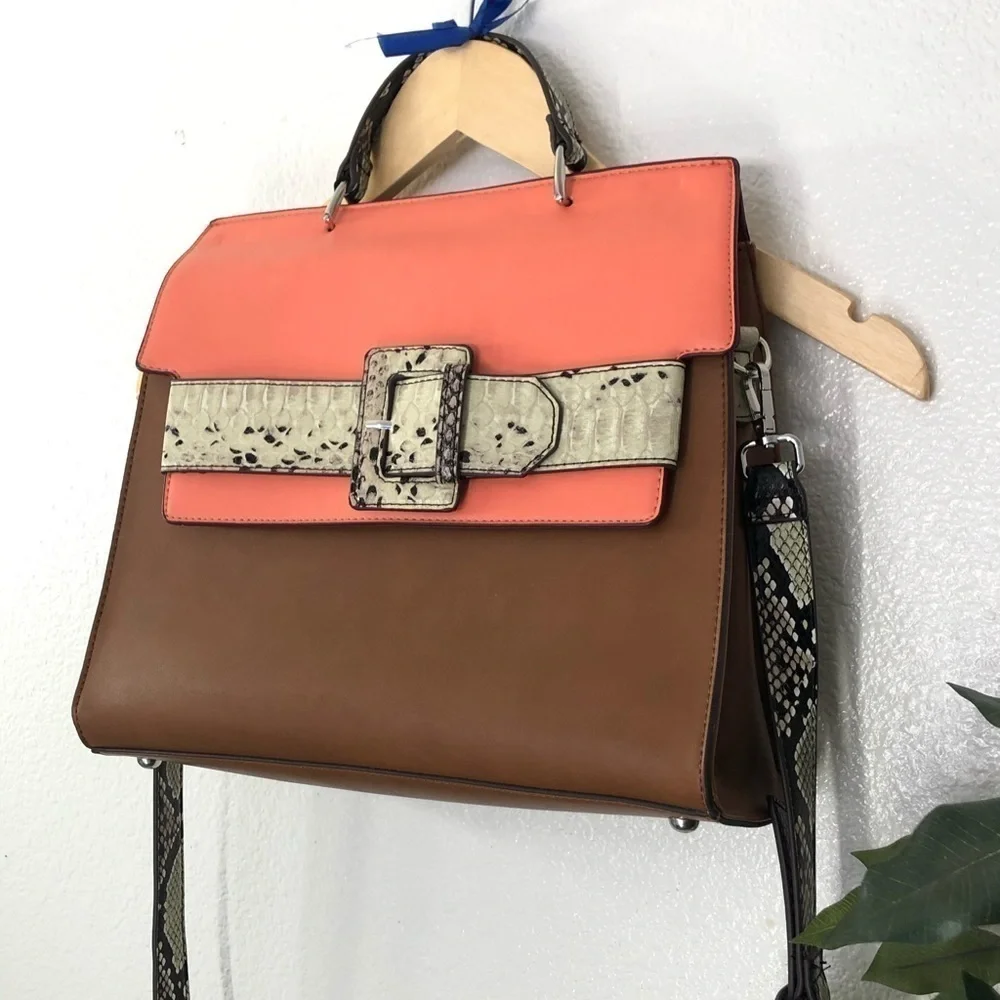 NWT Christian Lacroix Snake Skin Satchel